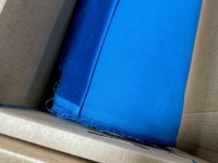 1No. 50Mtr ROLL OF UNUSED COTTON VELVET BLUE - 2