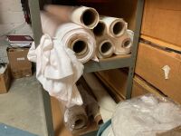 4 TIER SHELVING UNIT & QUANTITY OF ASSORTED UNUSED NATURAL FABRICS - 3