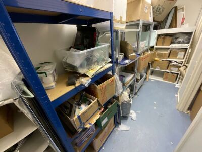 5No. ASSORTED SHELVING UNITS & CONTENTS