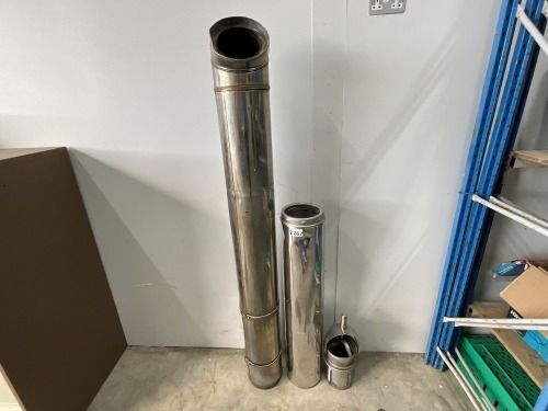 2No. INSULATED STAINLESS STEEL FLUES & COWL