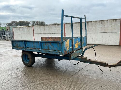 APPROX 10ft x 6.6ft SINGLE AXLE DROPSIDE TIPPING TRAILER