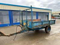 APPROX 10ft x 6.6ft SINGLE AXLE DROPSIDE TIPPING TRAILER - 3