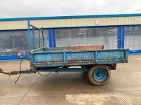 APPROX 10ft x 6.6ft SINGLE AXLE DROPSIDE TIPPING TRAILER - 4