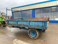 APPROX 10ft x 6.6ft SINGLE AXLE DROPSIDE TIPPING TRAILER - 5