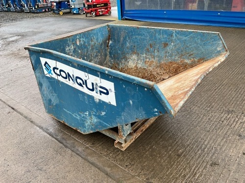 CONQUIP AUTO LOCK LARGE FORKLIFT SKIP (BLUE)