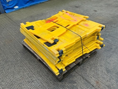 PALLET TO INC. APPROX. 10No ADDGARDS PLASTIC BARRIERS