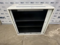 SMALL TWO DOOR TAMBOUR CABINET - 2