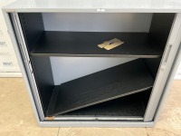 SMALL TWO DOOR TAMBOUR CABINET - 2