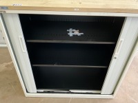 SMALL TWO DOOR TAMBOUR CABINET - 2