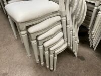 6No. USED LOUIS WHITE DINING/ BANQUET CHAIRS  - 6