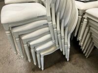 6No. ASSORTED USED LOUIS WHITE DINING/ BANQUET CHAIRS  - 2