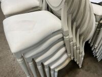 6No. ASSORTED USED LOUIS WHITE DINING/ BANQUET CHAIRS  - 5