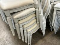 6No. ASSORTED USED LOUIS WHITE DINING/ BANQUET CHAIRS  - 2