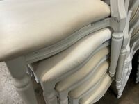 6No. ASSORTED USED LOUIS WHITE DINING/ BANQUET CHAIRS  - 3