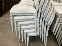 6No. USED LOUIS WHITE DINING/ BANQUET CHAIRS  - 4