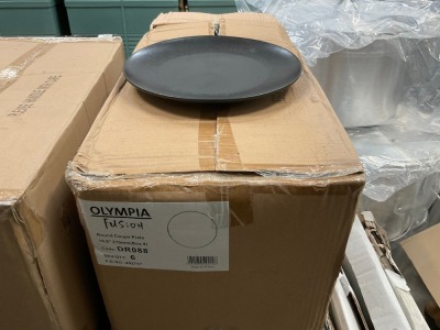 APPROX 24No. UNUSED OLYMPIA FUSION ROUND COUPE PLATES 10.6" 270mm