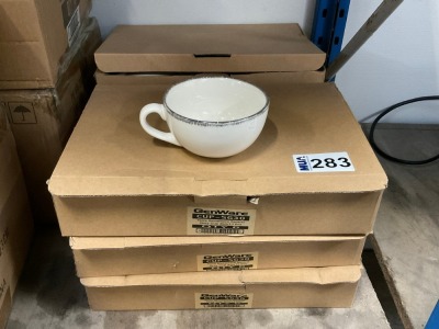 APPROX. 30No. UNUSED GENWARE TERRA STONEWARE SERENO GREY CUPS 30cl/10.5OZ