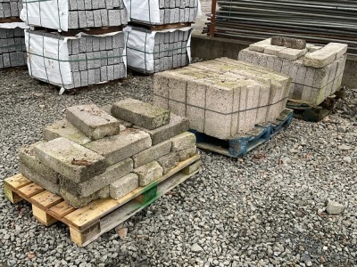 3No. PALLETS OF ASSORTED CONCRETE BLOCKS