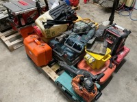 PALLET OF ASSORTED POWER TOOLS & CASES - 2