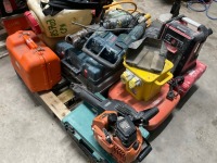 PALLET OF ASSORTED POWER TOOLS & CASES - 3