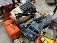 PALLET OF ASSORTED POWER TOOLS & CASES - 4