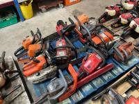 PALLET OF APPROX. 11No. ASSORTED CHAINSAWS - 2