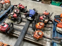 PALLET OF APPROX. 9No. ASSORTED HEDGE TRIMMERSNB: Spares/repairs - 2