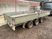 IFOR WILLIAMS LM147G3 14ft x 6ft TRI AXLE 3500KGS DROPSIDE TRAILER - 11