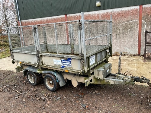 IFOR WILLIAMS 10ft x 5ft TWIN AXLE 3500KGS DROPSIDE TIPPING TRAILER