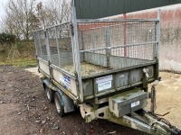 IFOR WILLIAMS 10ft x 5ft TWIN AXLE 3500KGS DROPSIDE TIPPING TRAILER - 2