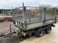 IFOR WILLIAMS 10ft x 5ft TWIN AXLE 3500KGS DROPSIDE TIPPING TRAILER - 3