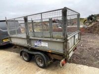 IFOR WILLIAMS 10ft x 5ft TWIN AXLE 3500KGS DROPSIDE TIPPING TRAILER - 7