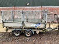 IFOR WILLIAMS 10ft x 5ft TWIN AXLE 3500KGS DROPSIDE TIPPING TRAILER - 16