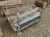 METAL STILLAGE TO INC. APPROX. 55No. 4ft TRANSOMES