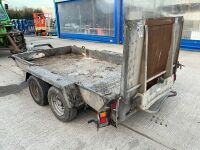 IFOR WILLIAMS GH1054BT 10ft x 5ft 3500KGS TWIN AXLE BEAVERTAIL PLANT TRAILER  - 7