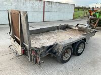 IFOR WILLIAMS GH1054BT 10ft x 5ft 3500KGS TWIN AXLE BEAVERTAIL PLANT TRAILER  - 9