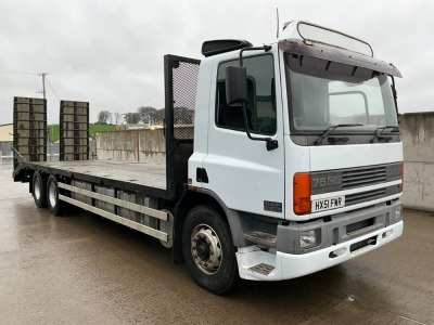 DAF CF75.290 26 TON 6X2 BEAVERTAIL PLANT LORRY