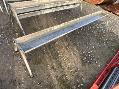 APPROX. 8ft GALVANISED FEEDING TROUGH