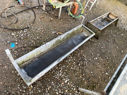 2No. ASSORTED GALVANISED FEEDING TROUGHS