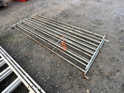 2No. APPROX. 8ft GALVANISED GATES