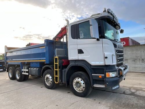 SCANIA R400 8x4 32 TON MANUAL TIPPING GRAB LORRY 