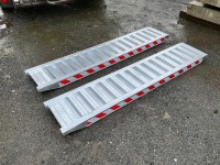 2No. UNUSED 1800mm x 349mm x 82mm 3300KGS ALUMINIUM RAMPS