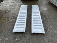 2No. UNUSED 1800mm x 349mm x 82mm 3300KGS ALUMINIUM RAMPS - 2