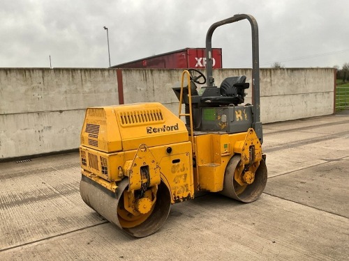 BENFORD TEREX TV1200 DIESEL RIDE ON TWIN DRUM ROLLER