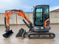 DOOSAN DX27Z 2.7 TON ZERO TAIL MINI DIGGER - 2