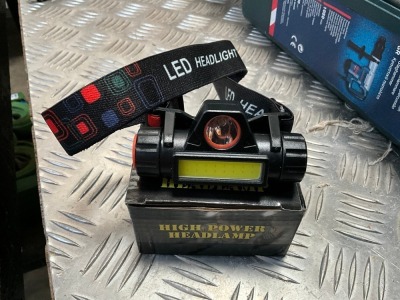 UNUSED LED RECHARGABLE HEAD TORCH