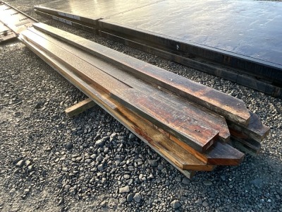 APPROX. 10No. 5200mm x 190mm x 65mm AROKA MAHAGONY TIMBER BEAMS