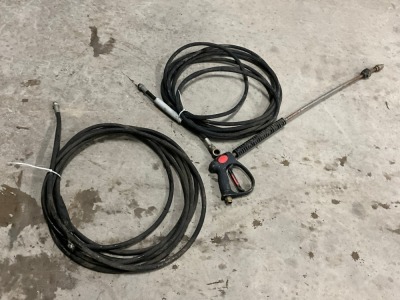 2No. POWER WASHER HOSES & LANCE