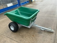 UNUSED RANCHER 500lt PLASTIC TIPPING QUAD TRAILER (GREEN)