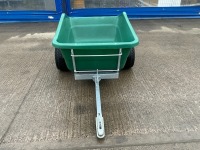 UNUSED RANCHER 500lt PLASTIC TIPPING QUAD TRAILER (GREEN) - 2